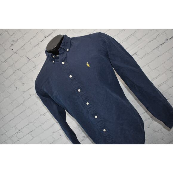 Polo Ralph Lauren Linen Silk Dress Shirt Men XL Classic Fit Blue Long Sleeve - Picture 7 of 7